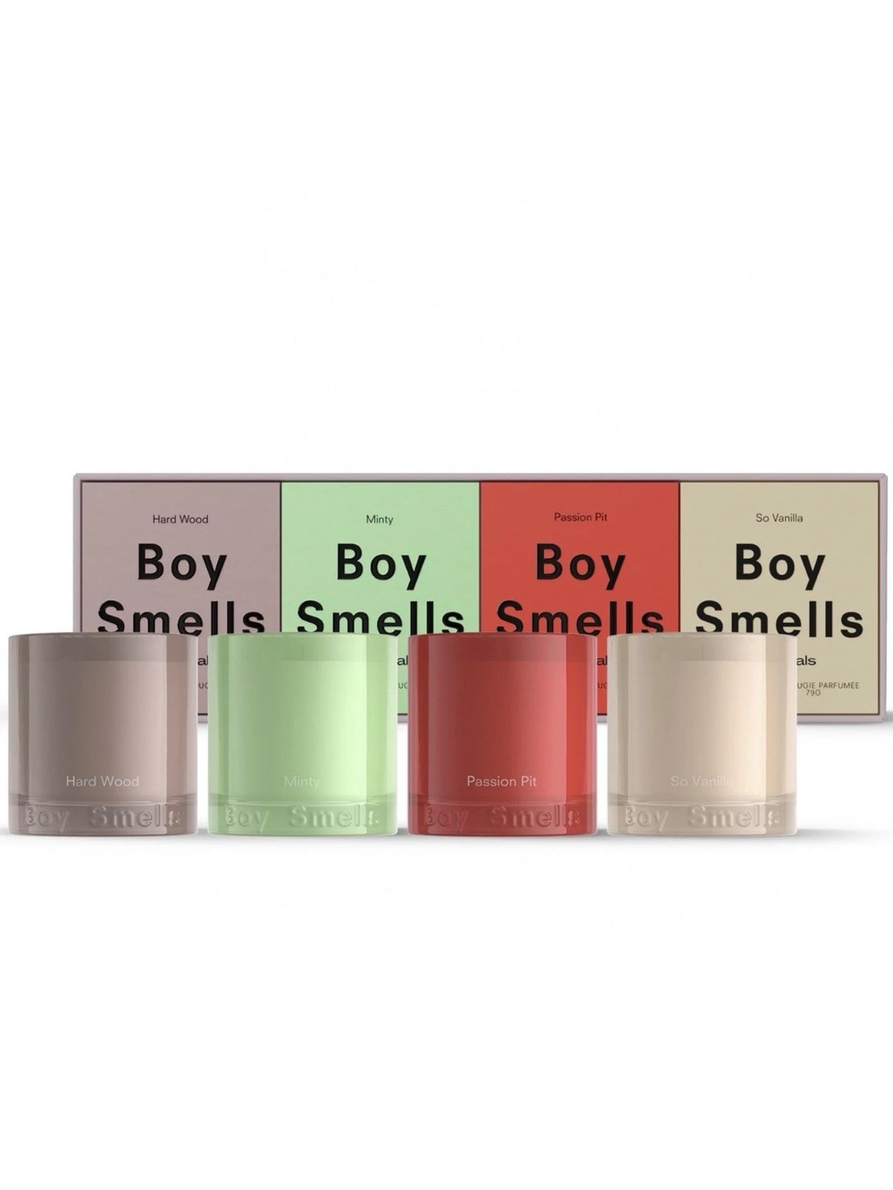 NEW Boy Smells Essentials Votive Quad Candles Gift Set 4-Piece Mini 3 oz each
